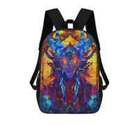 sinyumoney Sac À Dos 4Filles Stained Glass Dragon Sac À Dos Scolaire Garçon Imprimé En 3D, Sac À Dos Décontracté Et Léger Pour Collégiens 17inch