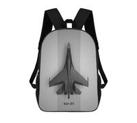 sinyumoney Sac À Dos 4Filles Sukhoi Su 27 Sac À Dos Scolaire Garçon Imprimé En 3D, Sac À Dos Décontracté Et Léger Pour Collégiens 17inch