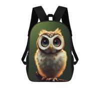 sinyumoney Sac À Dos 4Filles Whimsical Owl Portrait Sac À Dos Scolaire Garçon Imprimé En 3D, Sac À Dos Décontracté Et Léger Pour Collégiens 17inch