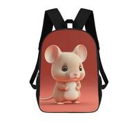 sinyumoney Sac À Dos 4Filles White Mouse Sac À Dos Scolaire Garçon Imprimé En 3D, Sac À Dos Décontracté Et Léger Pour Collégiens 17inch