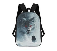 sinyumoney Sac À Dos 4Filles White Wolf Encounter Sac À Dos Scolaire Garçon Imprimé En 3D, Sac À Dos Décontracté Et Léger Pour Collégiens 17inch