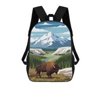sinyumoney Sac À Dos 4Filles Yellowstone National Park Sac À Dos Scolaire Garçon Imprimé En 3D, Sac À Dos Décontracté Et Léger Pour Collégiens 17inch