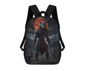 sinyumoney Sac à dos d'école pour fille avec masque émeraude - Sac à dos avec poche - Sac à dos tendance pour enfants, Gardien du cimetière, 17"