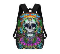 sinyumoney Sac à dos d'école, sac à dos décontracté pour enfants, motif ballerine dans la forêt enchantée, sac à dos de voyage pour garçons et filles, grande capacité, Impression artistique tête de