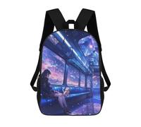 sinyumoney Sac À Dos Enfant 17 Pouces Imprimé En 3D, Motif Dessin Animé Anime Train To Space, Idéal Pour Les Voyages, Les Livres Et L'école.