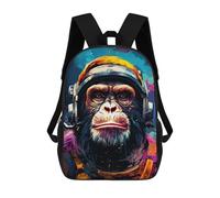 sinyumoney Sac À Dos Enfant 17 Pouces Imprimé En 3D, Motif Dessin Animé Ape Astronaut Space Suit-5, Idéal Pour Les Voyages, Les Livres Et L'école.