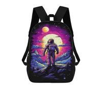 sinyumoney Sac À Dos Enfant 17 Pouces Imprimé En 3D, Motif Dessin Animé Astronaut in Space Art Print, Idéal Pour Les Voyages, Les Livres Et L'école.