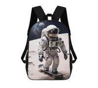sinyumoney Sac À Dos Enfant 17 Pouces Imprimé En 3D, Motif Dessin Animé Astronaut Skateboard, Idéal Pour Les Voyages, Les Livres Et L'école.
