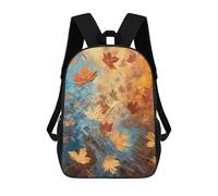 sinyumoney Sac À Dos Enfant 17 Pouces Imprimé En 3D, Motif Dessin Animé Autumn Leaves Abstract Painting, Idéal Pour Les Voyages, Les Livres Et L'école.