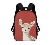sinyumoney Sac À Dos Enfant 17 Pouces Imprimé En 3D, Motif Dessin Animé Baby Deer Illustration, Idéal Pour Les Voyages, Les Livres Et L'école.
