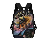 sinyumoney Sac À Dos Enfant 17 Pouces Imprimé En 3D, Motif Dessin Animé Bee on Passion Flower, Idéal Pour Les Voyages, Les Livres Et L'école.