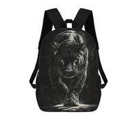 sinyumoney Sac À Dos Enfant 17 Pouces Imprimé En 3D, Motif Dessin Animé Black Panther Art Print, Idéal Pour Les Voyages, Les Livres Et L'école.