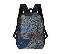 sinyumoney Sac À Dos Enfant 17 Pouces Imprimé En 3D, Motif Dessin Animé Blue Leopard Art Print, Idéal Pour Les Voyages, Les Livres Et L'école.