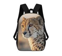sinyumoney Sac À Dos Enfant 17 Pouces Imprimé En 3D, Motif Dessin Animé Cheetah Close-up Wildlife Photography, Idéal Pour Les Voyages, Les Livres Et L'école.