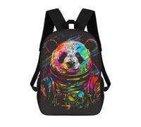 sinyumoney Sac À Dos Enfant 17 Pouces Imprimé En 3D, Motif Dessin Animé Colorful Astronaut Panda Art Print, Idéal Pour Les Voyages, Les Livres Et L'école.