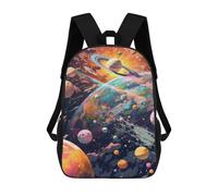 sinyumoney Sac À Dos Enfant 17 Pouces Imprimé En 3D, Motif Dessin Animé Colorful Cosmic Planets, Idéal Pour Les Voyages, Les Livres Et L'école.