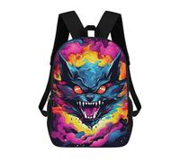 sinyumoney Sac À Dos Enfant 17 Pouces Imprimé En 3D, Motif Dessin Animé Colorful Demon Artwork, Idéal Pour Les Voyages, Les Livres Et L'école.
