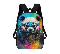 sinyumoney Sac À Dos Enfant 17 Pouces Imprimé En 3D, Motif Dessin Animé Colorful Panda Diver Art Print, Idéal Pour Les Voyages, Les Livres Et L'école.