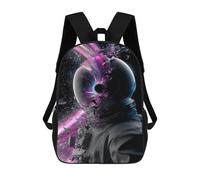 sinyumoney Sac À Dos Enfant 17 Pouces Imprimé En 3D, Motif Dessin Animé Cosmic Astronaut Helmet-4, Idéal Pour Les Voyages, Les Livres Et L'école.