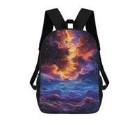sinyumoney Sac À Dos Enfant 17 Pouces Imprimé En 3D, Motif Dessin Animé Cosmic Nebula Painting, Idéal Pour Les Voyages, Les Livres Et L'école.