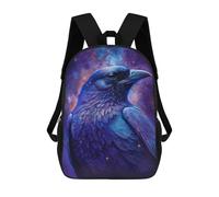 sinyumoney Sac À Dos Enfant 17 Pouces Imprimé En 3D, Motif Dessin Animé Cosmic Raven Art Print-12, Idéal Pour Les Voyages, Les Livres Et L'école.