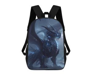 sinyumoney Sac À Dos Enfant 17 Pouces Imprimé En 3D, Motif Dessin Animé Dark Fantasy Dragon Artwork -4, Idéal Pour Les Voyages, Les Livres Et L'école.