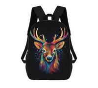sinyumoney Sac À Dos Enfant 17 Pouces Imprimé En 3D, Motif Dessin Animé Deer Pop Art Colors, Idéal Pour Les Voyages, Les Livres Et L'école.