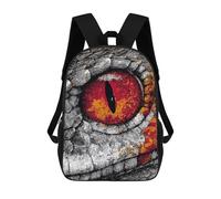 sinyumoney Sac À Dos Enfant 17 Pouces Imprimé En 3D, Motif Dessin Animé Dragon Eye Illustration, Idéal Pour Les Voyages, Les Livres Et L'école.