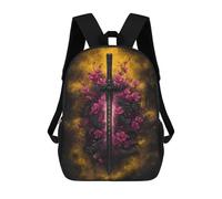 sinyumoney Sac À Dos Enfant 17 Pouces Imprimé En 3D, Motif Dessin Animé Dragon Sword with Flowers Art Print -1, Idéal Pour Les Voyages, Les Livres Et L'école.