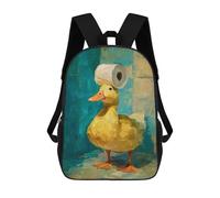 sinyumoney Sac À Dos Enfant 17 Pouces Imprimé En 3D, Motif Dessin Animé Duck with Toilet Paper Roll on Head, Idéal Pour Les Voyages, Les Livres Et L'école.