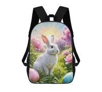 sinyumoney Sac À Dos Enfant 17 Pouces Imprimé En 3D, Motif Dessin Animé Easter Bunny Garden Scene, Idéal Pour Les Voyages, Les Livres Et L'école.