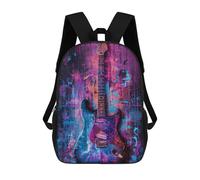 sinyumoney Sac À Dos Enfant 17 Pouces Imprimé En 3D, Motif Dessin Animé Electric Guitar Abstract Art, Idéal Pour Les Voyages, Les Livres Et L'école.