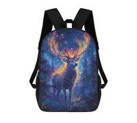 sinyumoney Sac À Dos Enfant 17 Pouces Imprimé En 3D, Motif Dessin Animé Enchanted Forest Deer Art Print, Idéal Pour Les Voyages, Les Livres Et L'école.