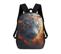 sinyumoney Sac À Dos Enfant 17 Pouces Imprimé En 3D, Motif Dessin Animé Flaming Tiger Art Print, Idéal Pour Les Voyages, Les Livres Et L'école.