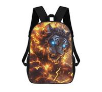 sinyumoney Sac À Dos Enfant 17 Pouces Imprimé En 3D, Motif Dessin Animé Flaming Tiger Artwork -2, Idéal Pour Les Voyages, Les Livres Et L'école.
