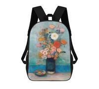 sinyumoney Sac À Dos Enfant 17 Pouces Imprimé En 3D, Motif Dessin Animé Floral Still Life Painting, Idéal Pour Les Voyages, Les Livres Et L'école.