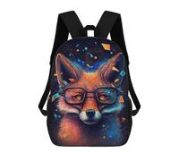 sinyumoney Sac À Dos Enfant 17 Pouces Imprimé En 3D, Motif Dessin Animé Fox Glasses Art Print, Idéal Pour Les Voyages, Les Livres Et L'école.