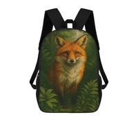 sinyumoney Sac À Dos Enfant 17 Pouces Imprimé En 3D, Motif Dessin Animé Fox in The Forest, Idéal Pour Les Voyages, Les Livres Et L'école.