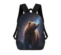 sinyumoney Sac À Dos Enfant 17 Pouces Imprimé En 3D, Motif Dessin Animé Galactic Bear Majesty, Idéal Pour Les Voyages, Les Livres Et L'école.