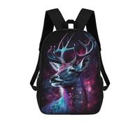 sinyumoney Sac À Dos Enfant 17 Pouces Imprimé En 3D, Motif Dessin Animé Galactic Deer Art Print-10, Idéal Pour Les Voyages, Les Livres Et L'école.