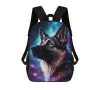 sinyumoney Sac À Dos Enfant 17 Pouces Imprimé En 3D, Motif Dessin Animé Galactic Guardian German Shepherd Art Print, Idéal Pour Les Voyages, Les Livres Et L'école.