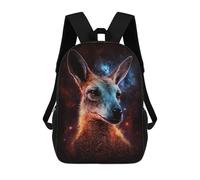 sinyumoney Sac À Dos Enfant 17 Pouces Imprimé En 3D, Motif Dessin Animé Galactic Kangaroo Portrait -3, Idéal Pour Les Voyages, Les Livres Et L'école.