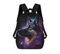 sinyumoney Sac À Dos Enfant 17 Pouces Imprimé En 3D, Motif Dessin Animé Galactic Wolf Portrait -21, Idéal Pour Les Voyages, Les Livres Et L'école.