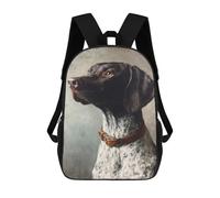sinyumoney Sac À Dos Enfant 17 Pouces Imprimé En 3D, Motif Dessin Animé German Shorthaired Pointer Painting-4, Idéal Pour Les Voyages, Les Livres Et L'école.