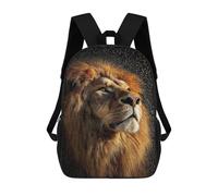 sinyumoney Sac À Dos Enfant 17 Pouces Imprimé En 3D, Motif Dessin Animé Golden Lion Majesty -3, Idéal Pour Les Voyages, Les Livres Et L'école.