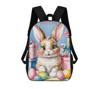 sinyumoney Sac À Dos Enfant 17 Pouces Imprimé En 3D, Motif Dessin Animé Happy Easter Bunny Gifts, Idéal Pour Les Voyages, Les Livres Et L'école.
