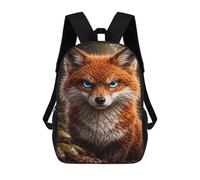 sinyumoney Sac À Dos Enfant 17 Pouces Imprimé En 3D, Motif Dessin Animé Intense Fox Portrait with Blue Eyes, Idéal Pour Les Voyages, Les Livres Et L'école.