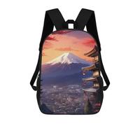 sinyumoney Sac À Dos Enfant 17 Pouces Imprimé En 3D, Motif Dessin Animé Japan's Mount Fuji Sunset, Idéal Pour Les Voyages, Les Livres Et L'école.