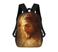 sinyumoney Sac À Dos Enfant 17 Pouces Imprimé En 3D, Motif Dessin Animé Jesus Christ Painting Artwork, Idéal Pour Les Voyages, Les Livres Et L'école.