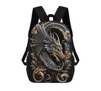 sinyumoney Sac À Dos Enfant 17 Pouces Imprimé En 3D, Motif Dessin Animé Legendary Black Dragon, Idéal Pour Les Voyages, Les Livres Et L'école.